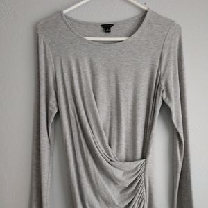 Ann Taylor shirred longsleeved shirt S